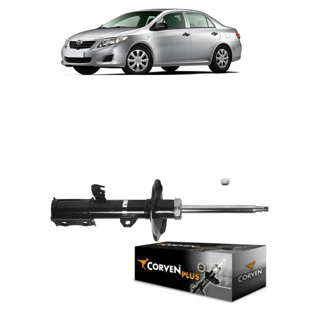 Amortecedor Dianteiro Direito Active A Gás Toyota Corolla 2004-2006 Corolla Fielder 2002-2008 Corven - 35538g