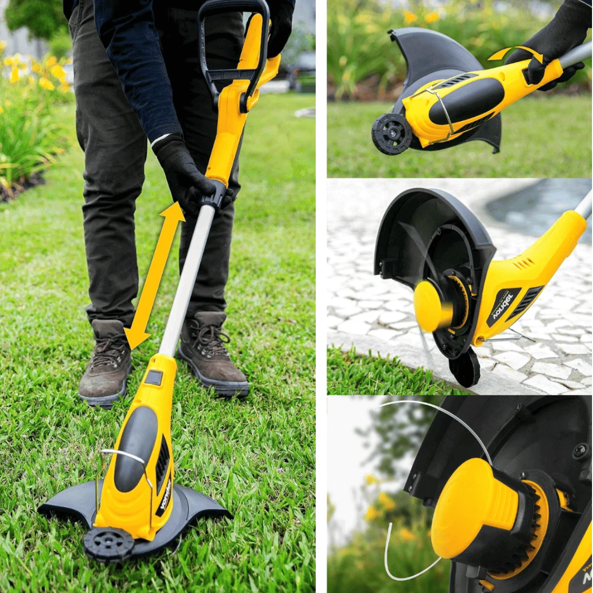 Aparador Cortador De Grama Vonder 1500w 220V Elétrico Cor Amarelo e Preto