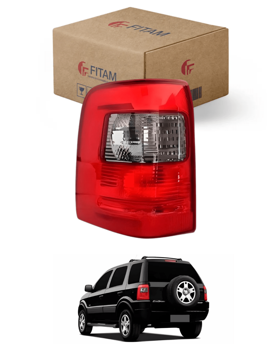 Lanterna Traseira  Ecosport 4x4 2004 Ate  2008 Bicolor Fume LE
