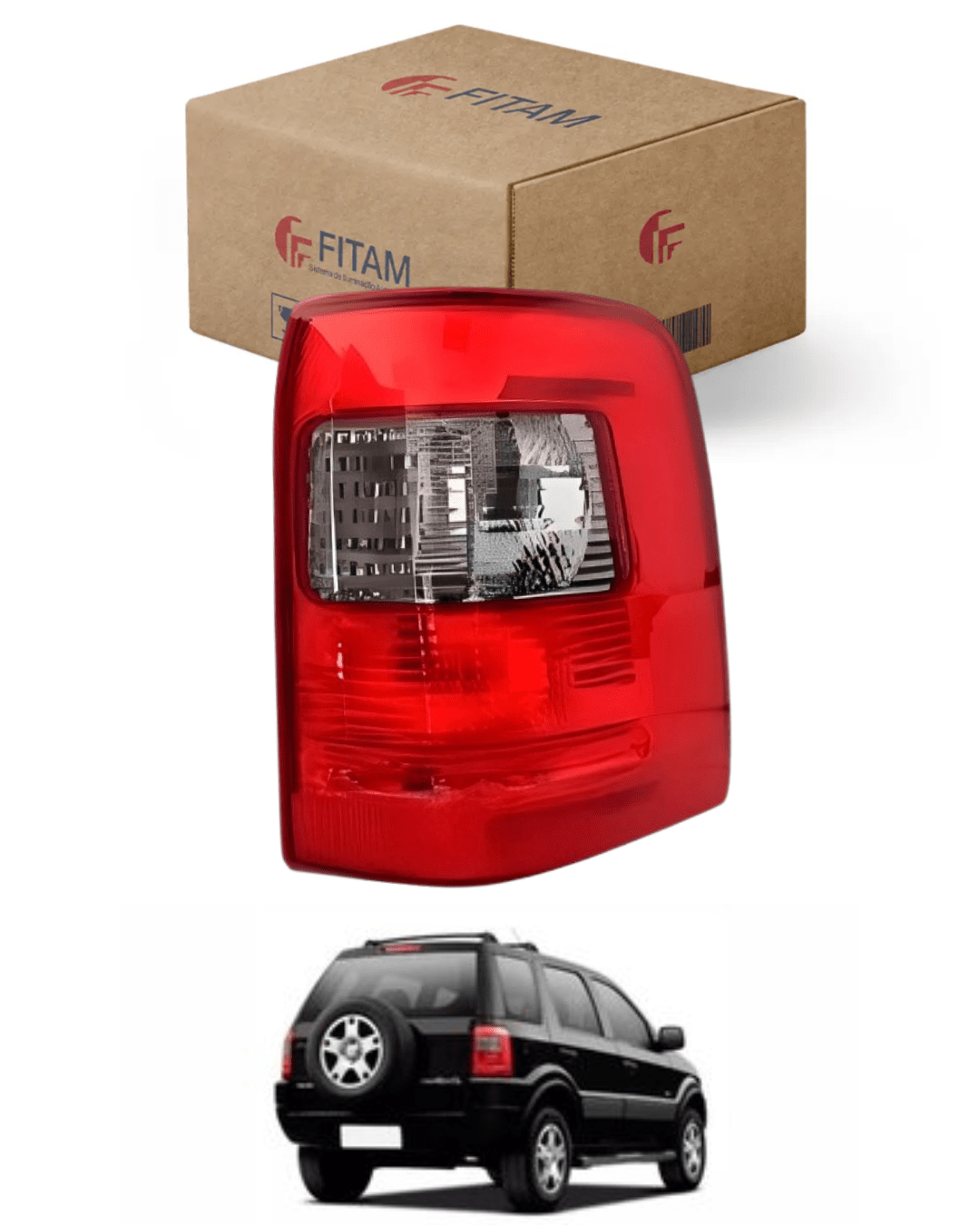 Lanterna Traseira Ford Ecosport 4x4 2004 ate  2008 Bicolor Fume Direita