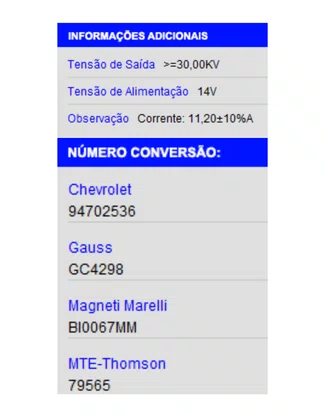 BOBINA DE IGNIÇÃO GM