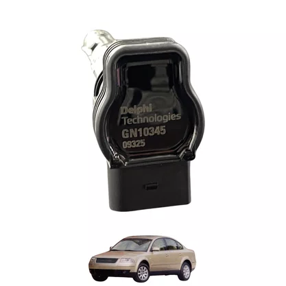 BOBINA DE IGNIÇÃO GOLF 1.8 20V GASOLINA 2001 ATE 2008 AUQ