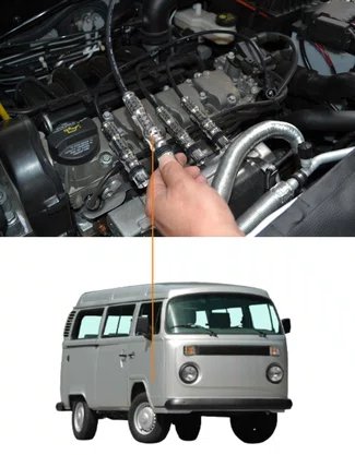 CABO DE IGNIÇÃO LADO ESQUERDO KOMBI 1.6 8V 1998 ATÉ 2006 DELPHI
