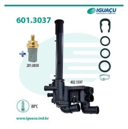 Combinado Para Válvula Termostática Volkswagen Crossfox 1.6 8v Flex Fox 1.0/1.6 8v Flex Iguaçu - 601303780
