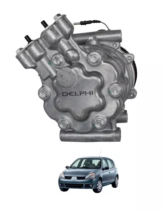 COMPRESSOR AR CLIO LOGAN SANDERO 1.0 16V FLEX 2007 2008 2009 2010 2011 2012 2013 2014