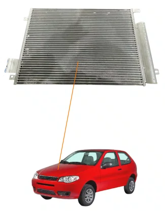 CONDENSADOR BRASADO FIAT STRADA 1.0 2011 ATÉ 2019
