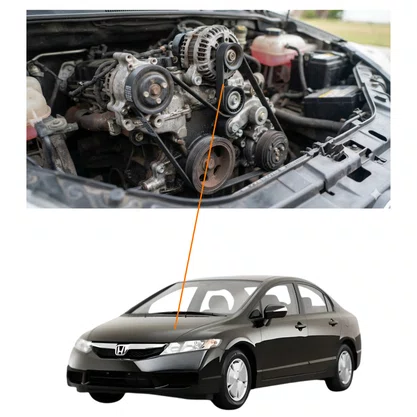 Correia Alternador 6pk2245 Ecosport Fiesta Ka Zetec Rocam 2007 2008 2009 2010