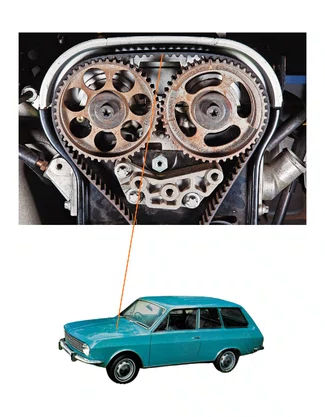 CORREIA EM V 2300 1974 BELINA 1969/1983 CORCEL 1969/1983