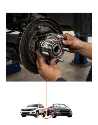 CUBO DE RODA COM ROLAMENTO A3 2003/2012 JETTA 2006/2018