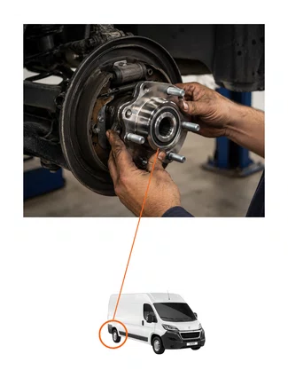 CUBO DE RODA TRASEIRA C/ ROLAMENTO JUMPER 2006/2024 DUCATO 2006/2024