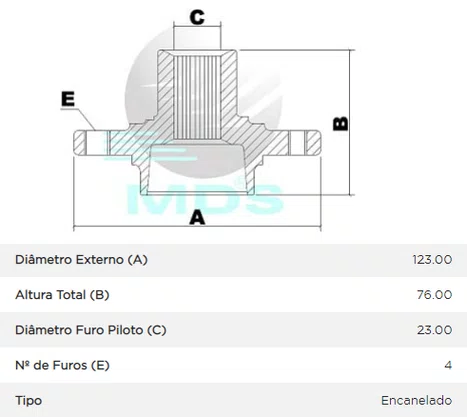 CUBO RODA DIANT FORD/VW