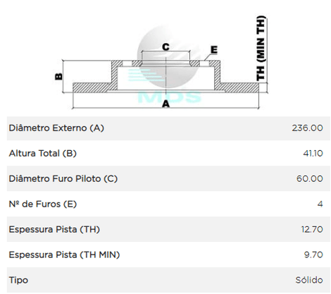 Disco De Freio Diant Solido S/cubo Gm Corsa Celta Prisma