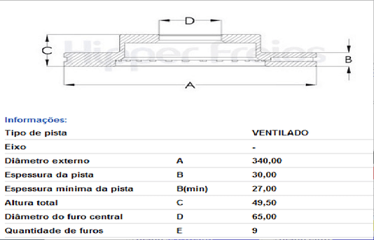 Disco De Freio Diant Ventilado S/cubo Audi/vw A3 - Sportback 2013-> S3 - 2.0 2014->
