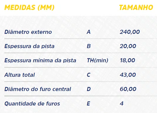 DISCO DE FREIO DIANT VENTILADO S/CUBO GM