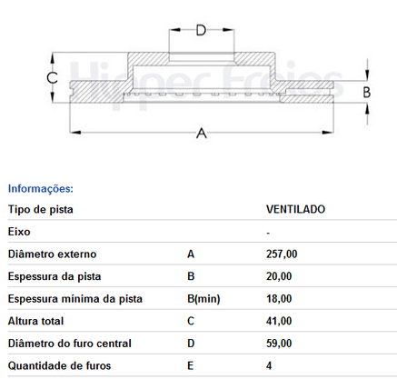 Disco Freio Diant Ventilado S/cubo Alfa Romeo/fiat