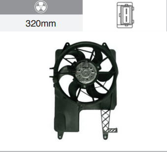 Eletroventilador Volkswagen Gol Gii/giii/giv 1995-2008 Saveiro Gii/giii/giv 1995-2008 Parati 1995-2008 Com Ar Condicionado 6 Hélices Notus - Gm70620