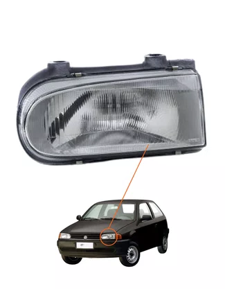 FAROL ESQUERDO MÁSC. CINZA GOL 1995 Á 2003