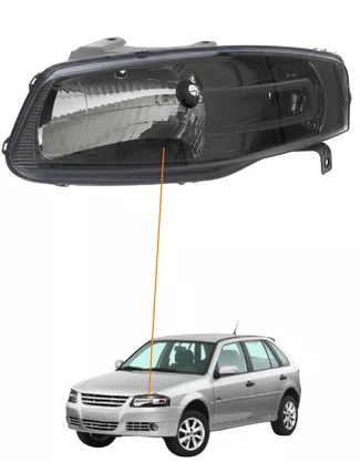 FAROL H4 MÁSCARA NEGRA GOL SAVEIRO PARATI 2006 A 2008 LADO ESQUERDO ORIGINAL ARTEB