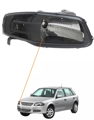 FAROL H4 MÁSCARA NEGRA GOL SAVEIRO PARATI 2006 A 2008 ORIGINAL ARTEB