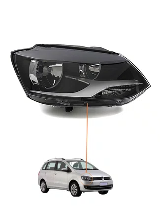  FAROL H7/ H1 DIREITO C/REGULAGEM MANUAL FOX 2011 Á 2014 