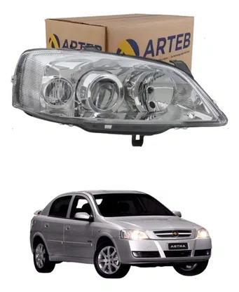FAROL H7 H1 MÁSCARA CROMADA ASTRA 2003 2004 2005 2006 2007 2008 2009 2010 2011 LADO DIREITO