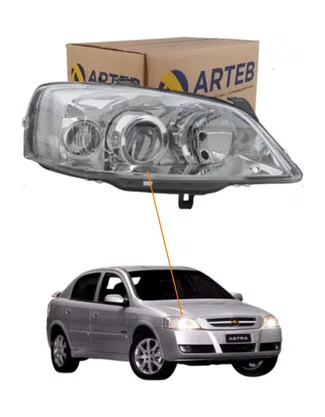 FAROL H7 H1 MÁSCARA CROMADA ASTRA 2003 2004 2005 2006 2007 2008 2009 2010 2011 LADO DIREITO