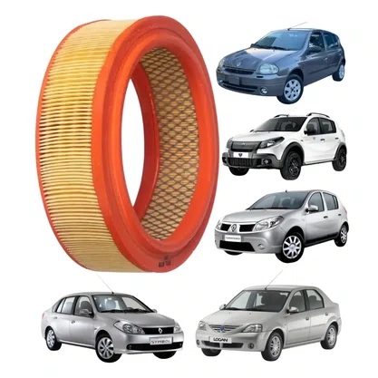 Filtro Ar Motor Renault Logan Sandero Clio Symbol 1.6 8v