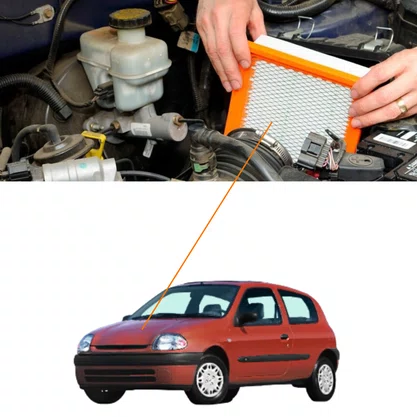 Filtro De Ar Do Motor 206 Clio 2000 2001 2002 2003 2004 2005 Vox