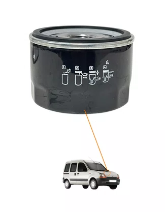 FILTRO DE OLEO LUBRIFICANTE  CLIO 2000/2009 LOGAN 2007/2012