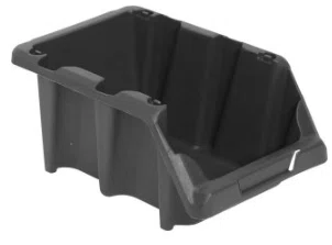 Gaveteiro plástico, nº 5, 12,0 cm x 15,0 cm x 26,0 cm,modelo prático, preto