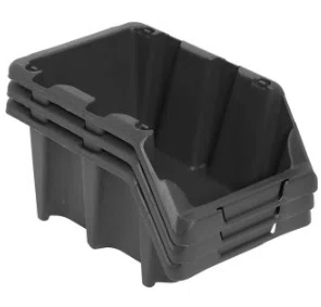 Gaveteiro plástico, nº 5, 12,0 cm x 15,0 cm x 26,0 cm,modelo prático, preto