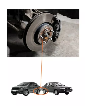 JOGO DE TAMBOR DE FREIO TRAS C/CUBO DE RODA VW GOL 1994 A 2022 GOLF 1991 A 2014