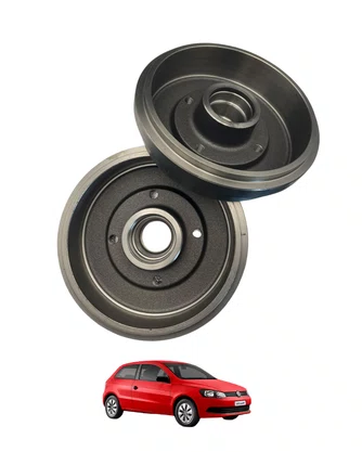 JOGO DE TAMBOR DE FREIO TRAS C/CUBO DE RODA VW GOL 2008 A 2014