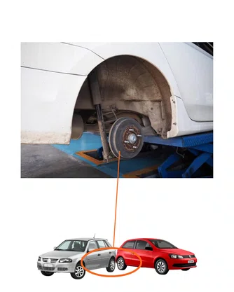 JOGO DE TAMBOR DE FREIO TRAS C/CUBO DE RODA VW GOL 2008 A 2014