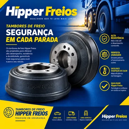 Jogo Tambor De Freio Traseiro Uno Grand Siena 1994 a 2000 HIPPER FREIOS