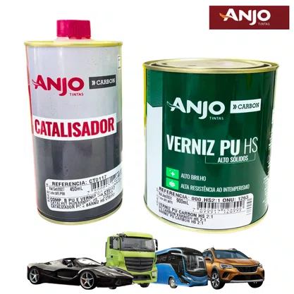 KIT CATALISADOR CARBON E VERNIZ CARBON ANJO TINTAS