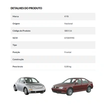 KIT PARCIAL AMORTECEDOR DIANT AUDI -  VW