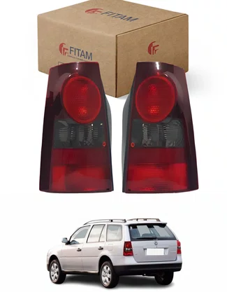 Par de Lanterna Vw Parati G4 2006 a  2012 Bicolor Fumê