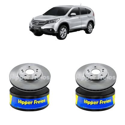 Par Disco De Freio Dianteiro Ventilado Sem Cubo Honda Crv 2007-2016 - Hf