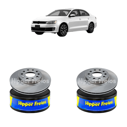 Par Disco De Freio Dianteiro Ventilado Sem Cubo Volksvagen Jetta 2011 Em Diante - Hf