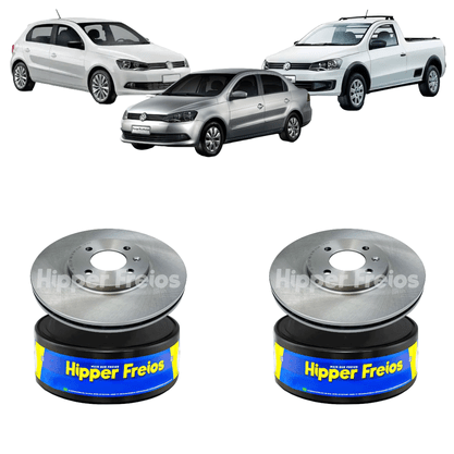 Par Disco De Freio Dianteiro Ventilado Sem Cubo Volkswagen Up 2014-2012 - Hf 