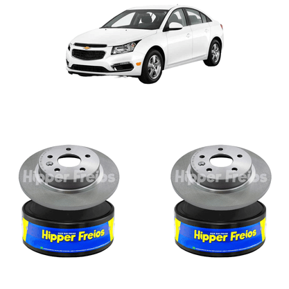 Par Disco De Freio Traseiro Solido Sem Cubo Chevrolet Cruze 2011-2016 - Hf