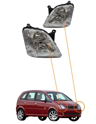 PAR FAROL CHEVROLET MERIVA 2003 2004 2005 2006 2007 2008 2009 2010 2011 2012 RUFATO