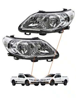PAR FAROL DIREITO SAVEIRO 2009/2013 GOL 2009/2012 VOYAGE 2009/2012