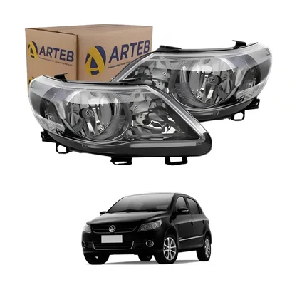 Par Farol Foco Duplo Cromoonix Gol G5 Original Arteb