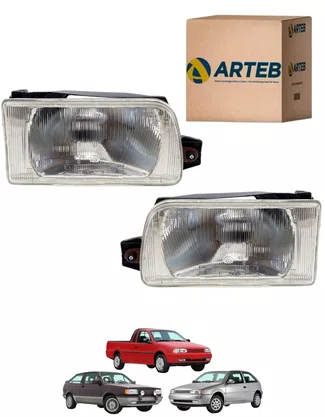 PAR FAROL H4 SEM LAMPADA GOL PARATI SAVEIRO VOYAGE 1991 ATÉ 1997 ORIGINAL ARTEB