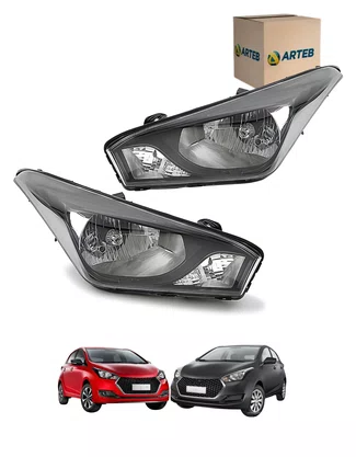 PAR FAROL MOLD PRETA  HB20 2012 Á 2018 