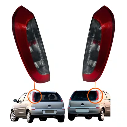 PAR LANTERNA TRASEIRA  FUME CORSA HATCH 2003/ 2012