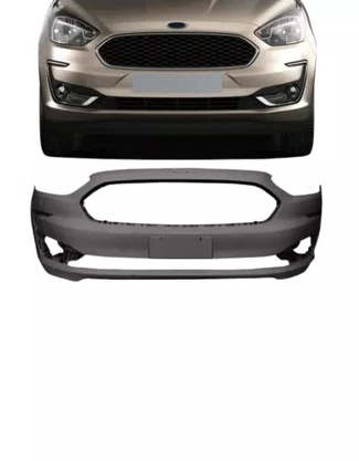 Parachoque Dianteiro Ka Hatch Sedan 19 20 21 44 Furo Milha Preto