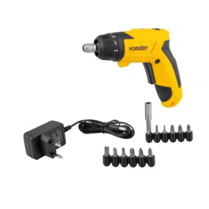 Parafusadeira Bateria 3,6v Kit C/12 Pçs - Vonder Amarelo 127/220v